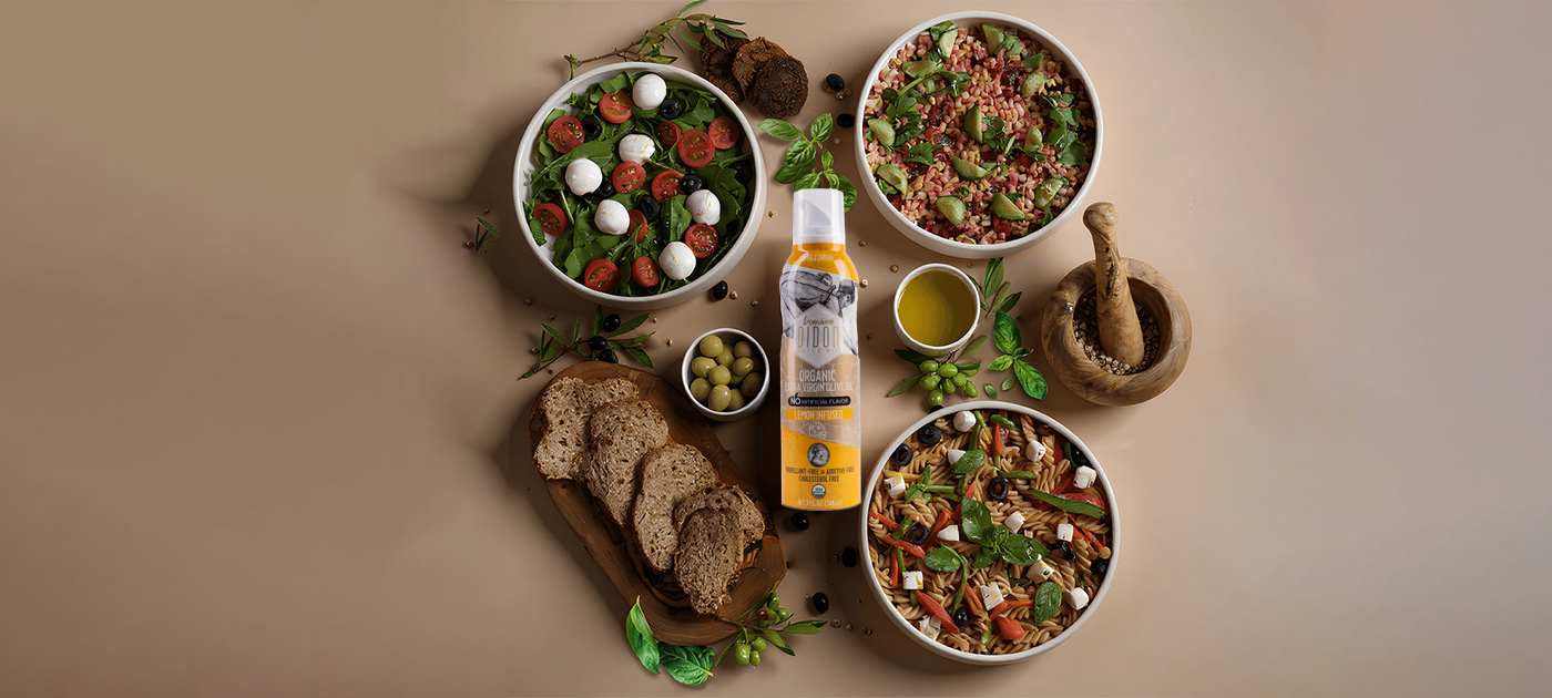 domaine didon organic extra virgin olive oil spray – basil infused, single source, organic evoo, cold-pressed, polyphenol-rich, healthy cooking olive oil spray